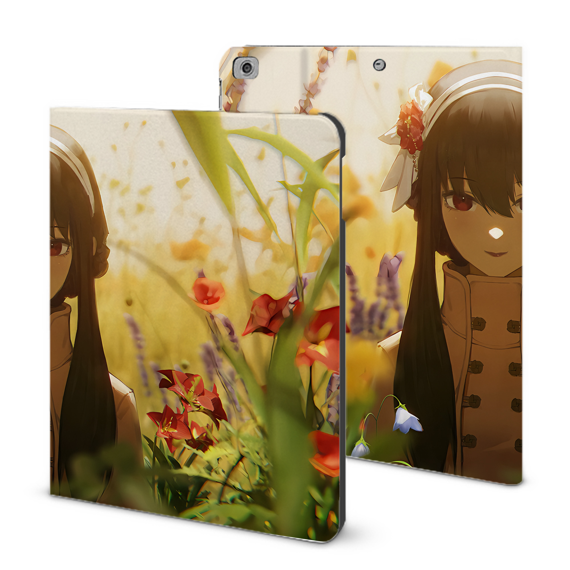 （画像用） SPY×FAMILY间谍家家酒 IPad ケース ブック型 PUレザー TPU 耐衝撃 軽量 薄型 ペン収納なし 全面保護 IPad 各モデル対応